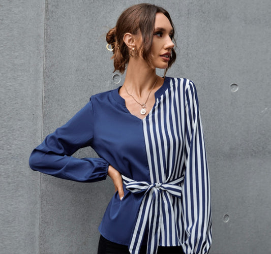 Front Long Sleeve Blouse