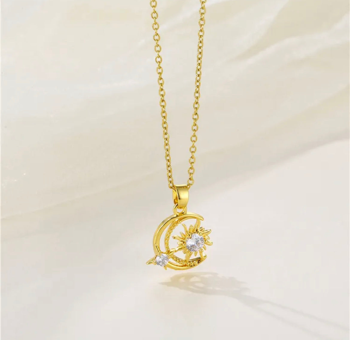 Moon star necklace