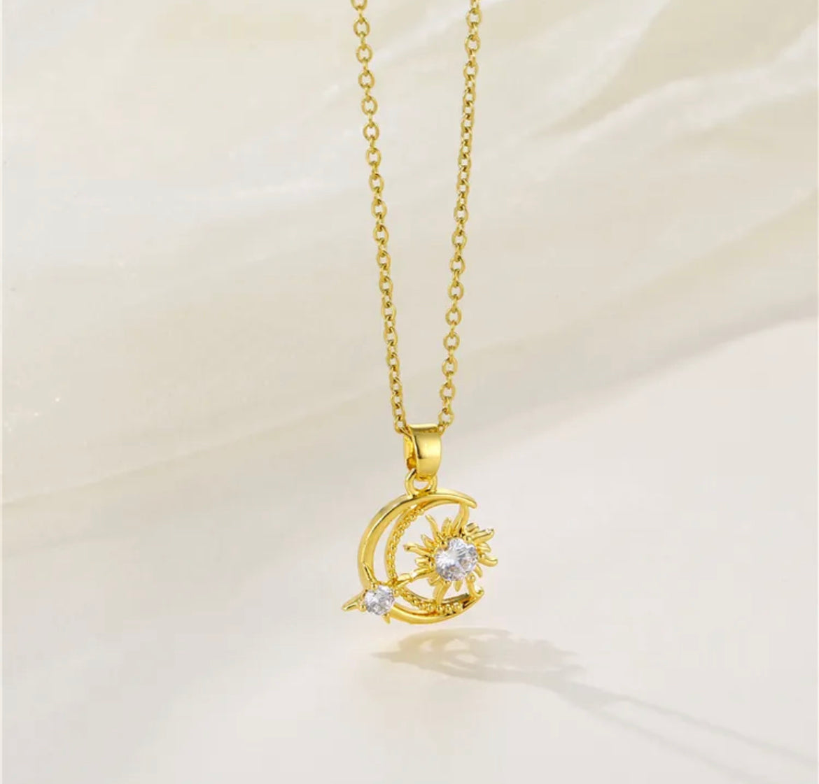 Moon star necklace